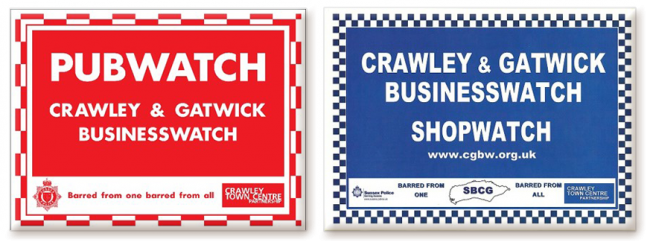 Pubwatch and shopwatch offender cards